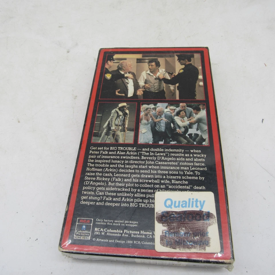 Big Trouble VHS 1986 RCA/Columbia Sideloader Alan Arkin Peter Falk NEW FAST SHIP - Image 2 of 4