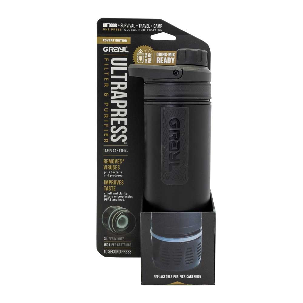 Ультрапрессованный очиститель Grayl covert black (2.Wahl)