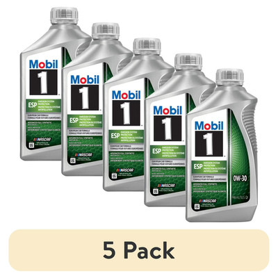 5 pack  Mobil 1 ESP Full Synthetic Motor Oil 0W-30, 1 Quart