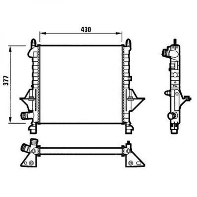 Hartsant Wasser Kühler 430x377 für Renault Twingo 96-97  1.1iman