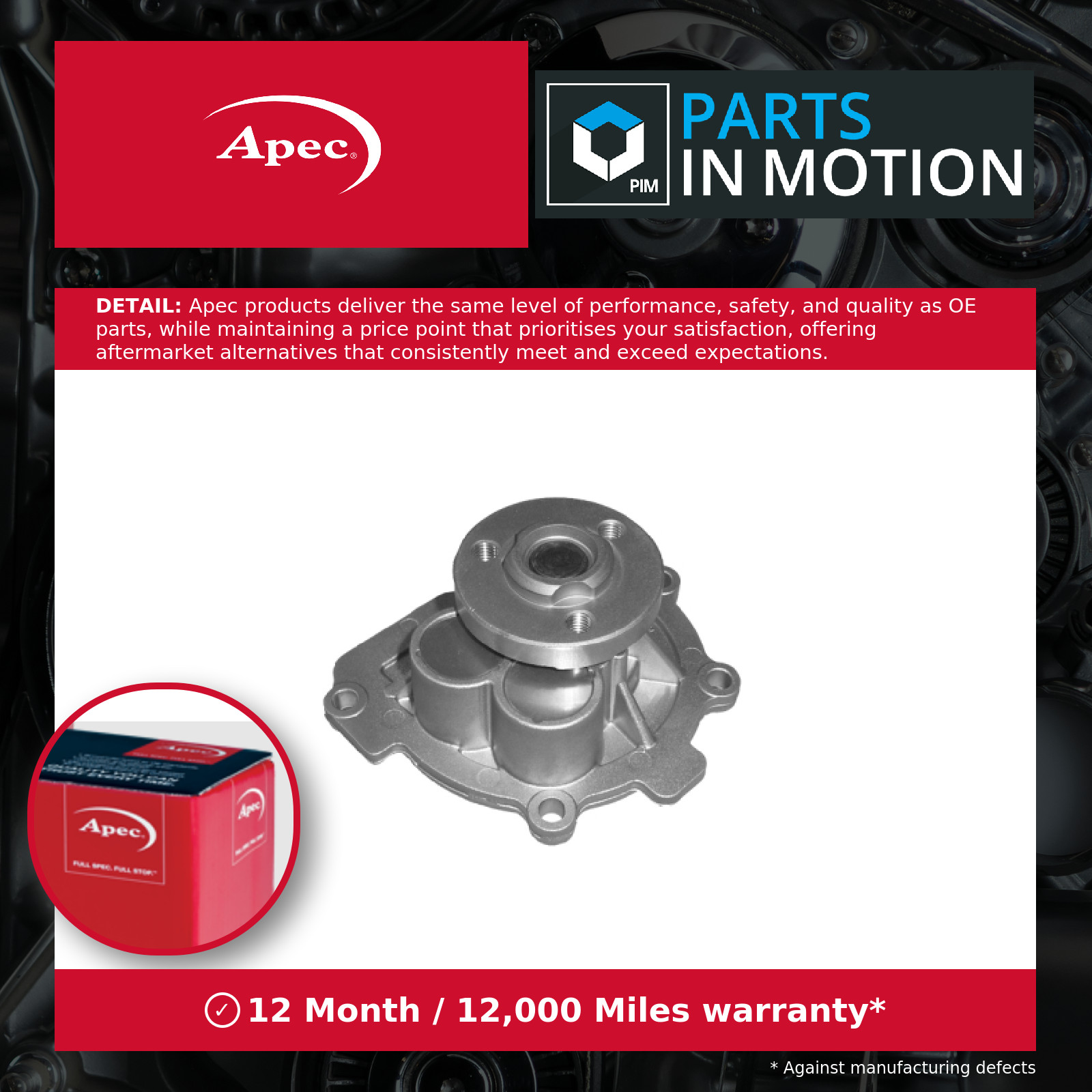 Water Pump fits CHEVROLET KALOS T25 1.4 2008 on LDT Coolant 24405895 25194312