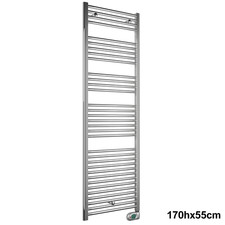 Scaldasalviette CORTINA EVO elettrico CROMATO cm 170x55 con termostato digitale