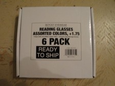 6 Pack Reading Glasses by BOOST EYEWEAR Assorted Colors  1. 75  R77