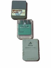 Official Sony Play Station 1 PS1 Authentic Memory Card OEM UnTested PS One 3 Lot