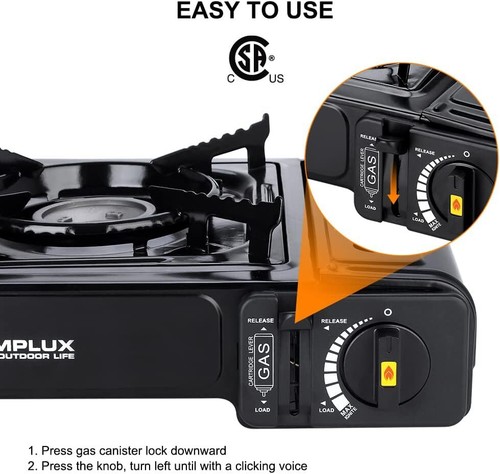 Camplux Portable Gas Cooktop 3 Burners Propane LPG Camping Stove Stand Outdoor - Picture 12 of 54