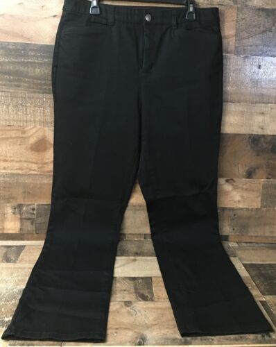 Christopher & Banks Signature Slimming Pants Women 12 Black Modern Fit Career