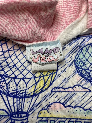 Land ‘n Sea Girls Sweatshirt Hot Air Balloons Size: Med (10) USA 1980’s - Picture 4 of 10