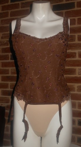 bustier porte-jarretelles Lise CHARMEL " Sublime intim" glycine T1 marron - Picture 2 of 12