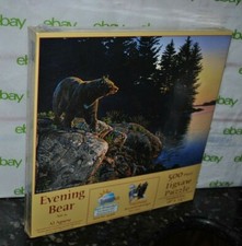 NEW SUNSOUT Jigsaw PUZZLE 500 EVENING BEAR 18" x24" USA 34678 8 River Forrest