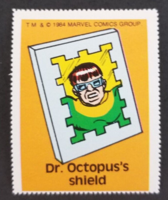 Dr. Octopus Shield 1984 Marvel Stamp Card (NM)