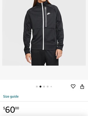 Nike N98 Tribute Jacket Men's Size Small Black/White Polyester | eBay