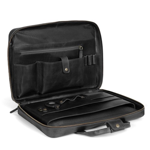 Personalisierte Leder Reise 16" Laptoptasche - Aktentasche Umhängetasche Portfolio - Bild 8 von 26
