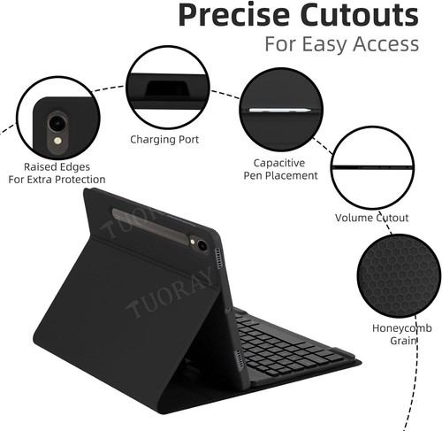 Keyboard Case Cover For Samsung Galaxy Tab A9+ A8 S9 S8 S7 S6 Lite Tablet Mouse - Picture 13 of 49