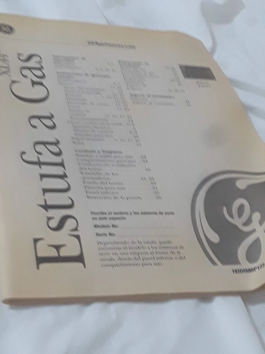 GE XL44 GAS STOVE RANGE OVEN clean operating manual Y88b s6 eBay