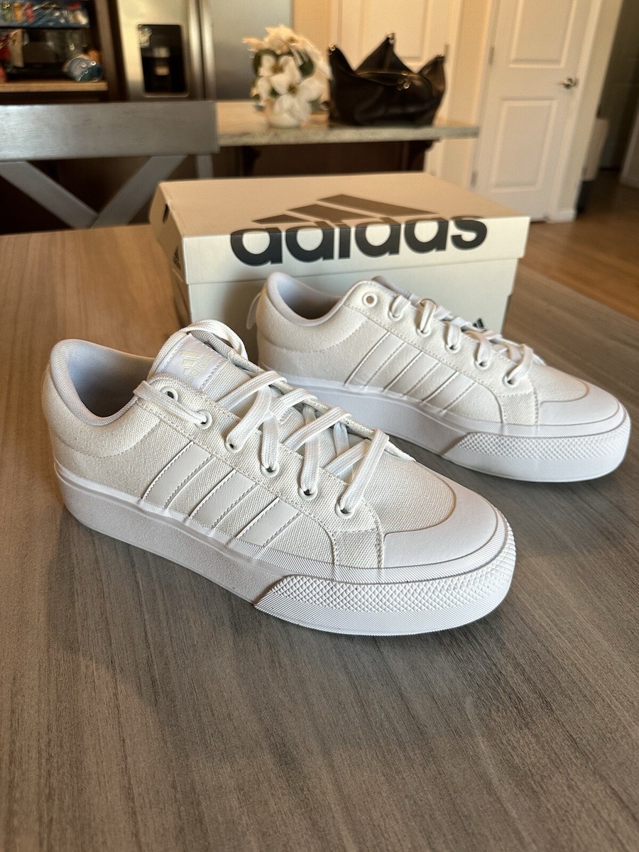 ★adidas★大人気★W BRAVADA 2.0 PLATFORM★追跡可 Adidas Womens Bravada 2.0 Platform White Skateboarding Shoes