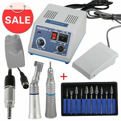 Dental Lab Marathon 35k rpm Electric Micro motor Polishing Drill Handpiece/Burs