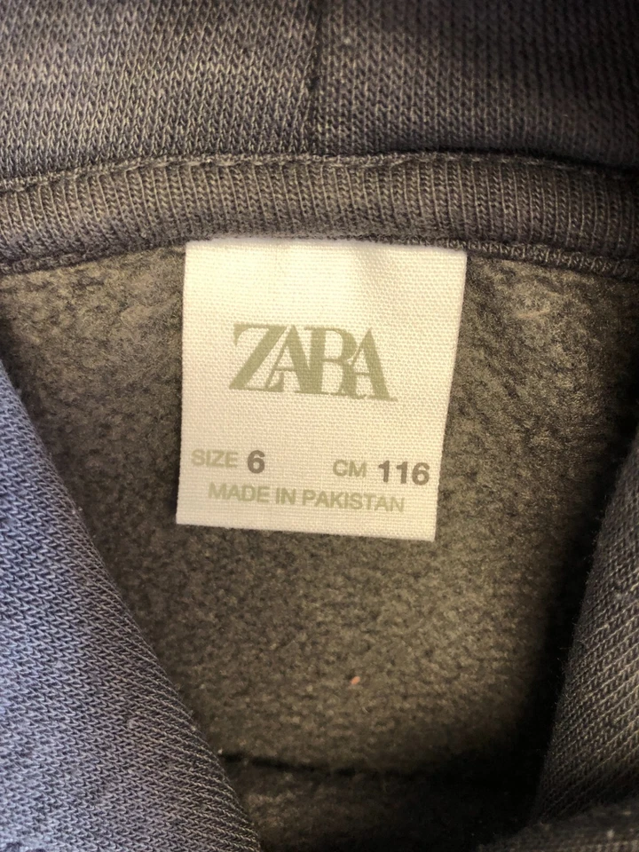 ZARA Sweatshirt Kids Youth Size 6 California Happy Moments Fleece Hoodie - Imagem 3 de 4