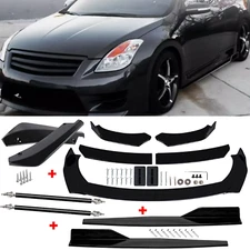 FOR NISSAN ALTIMA Front Rear Bumper Lip+Spoiler Body Kit Splitter Side Skirt