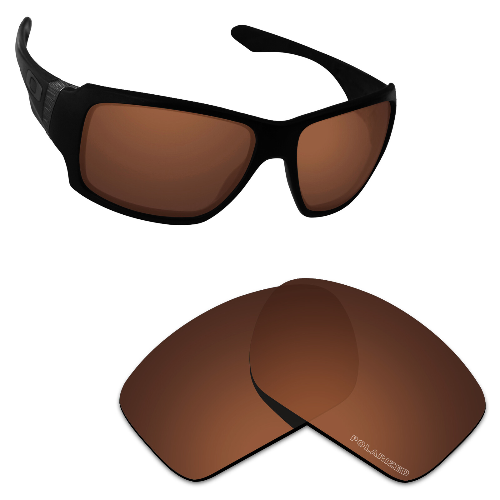 Hawkry SaltWater Proof Bronze Brown Replacement Lenses for-Oakley Big Taco