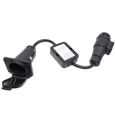 Trailer Light Converter for European Round 13-Pin Plug to US 7-Way Blade Adapter - Bild 1 von 4