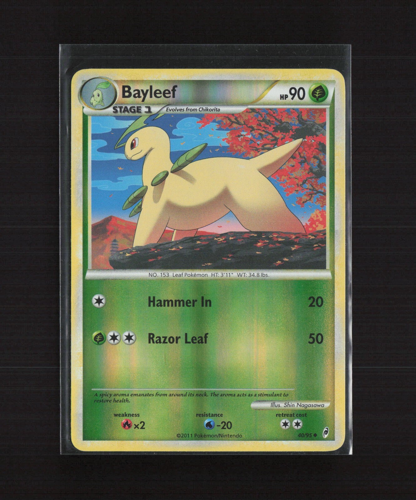 Bayleef 40/95 Call of Legends Reverse Holo Uncommon Pokemon Card