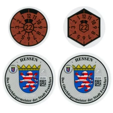 Frankfurt Germany License Plate Complete Sticker Set