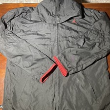 Boys Nike Jordan Hooded Jacket Black And Red XL