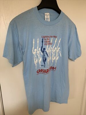 Ched Quality Knits Anvil Blue VTG 80's Olympics Caesars