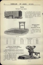 1918 PAPER AD Howe Railroad Track Scale Depot Union Family Portable Platform 