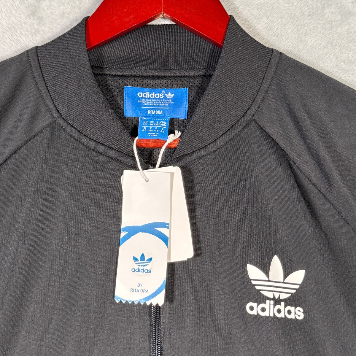 Adidas x Rita Ora Jacket Womens Medium Black Dog Hound
