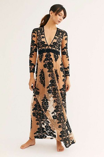 \u0026 Lemons Black Temecula Maxi Dress 