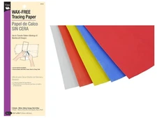 Dritz 634-66 Wax-Free Tracing Paper, Assorted, 5 pc