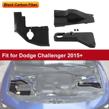 3xCarbon Engine Dust Coolant Washer Tank Cover For Challenger 2015-23 Accessorie