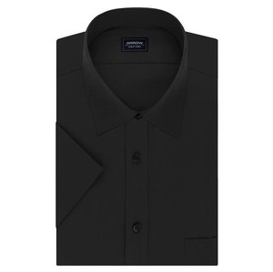 Clearence-Mens-Arrow-Regular-Fit-Spread-Collar-Short-Sleeves-Dress-Shirt-XL-Blac