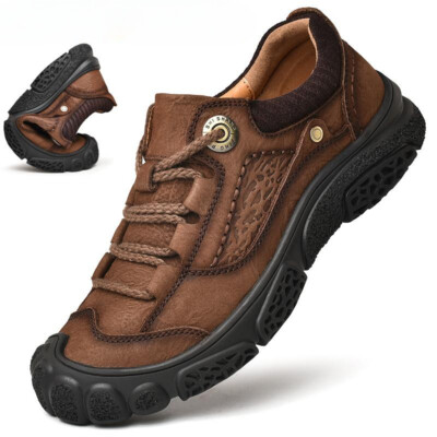 Men's Casual Shoes Hiking Shoes Genuine Leather Outdoor Non-slip Sneakers