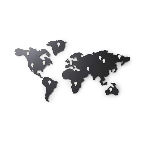 Umbra Mappit Wall Decor ? Magnet Board Map for Tracking Travels, Titanium Plate - Picture 10 of 10