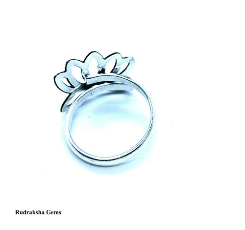 Lotus Flower Pattern Band Statement Stacking Adjustable Ring Boho Jewellery Om - Picture 5 of 10