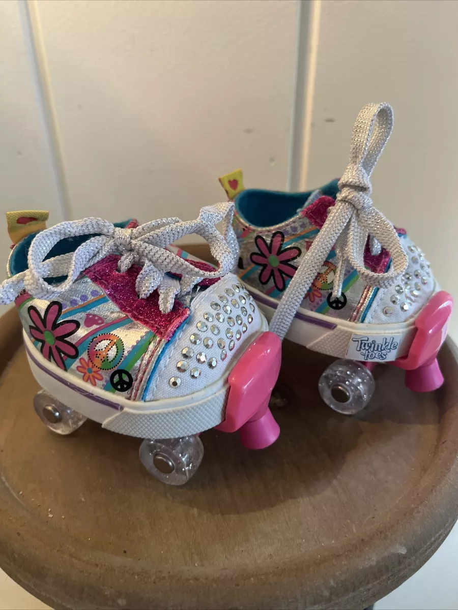 Build A Bear Skechers Shoes Twinkle Toes &amp; Pink Skates, Clear Wheels BABW | eBay