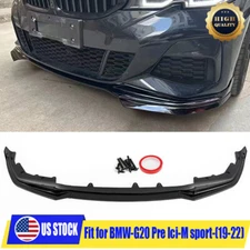 FRONT BUMPER SPOILER LIP Gloss Black FOR 2019-22 BMW 3 SERIES G20 M340I M SPORT