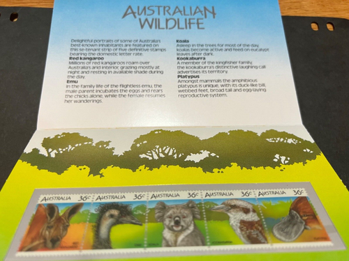 Australia 1986 Wildlife Presentation Pack Strip of 5 MNH Combine Shipping