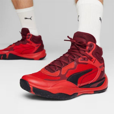プーマ 26.5 バッシュ Playmaker Pro Mid Trophies PUMA Playmaker Pro Mid Trophies Basketball Mens White