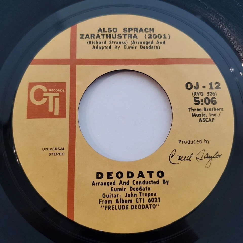 DEODATO :Spirit Of Summer / Also Sprach Zarathustra CTI NM - Image 3 of 4