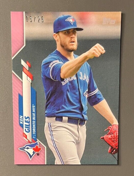 KEN GILES /25 TOPPS MINI ON DEMAND ONLINE PINK PARALLEL BLUE JAYS