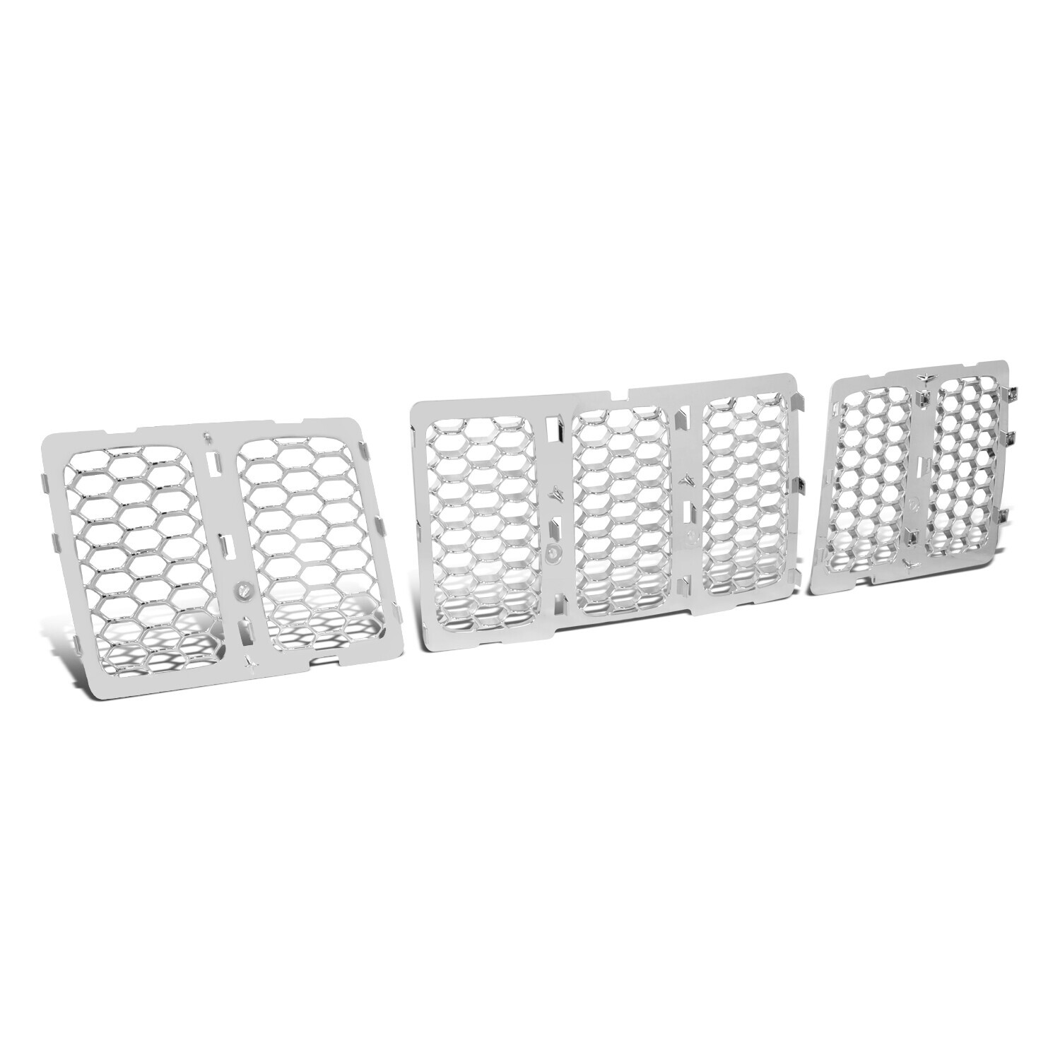Fit 14-16 Jeep Grand Cherokee Honeycomb Mesh Front Front Grille Inserts 3Pcs