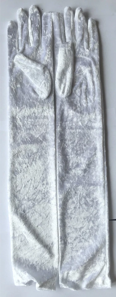 LONG VELVET LADIES GLOVES ELBOWS LENGTH 1920's  WOMEN'S FANCY DRESS ACCESSORIES - Image 3 of 4