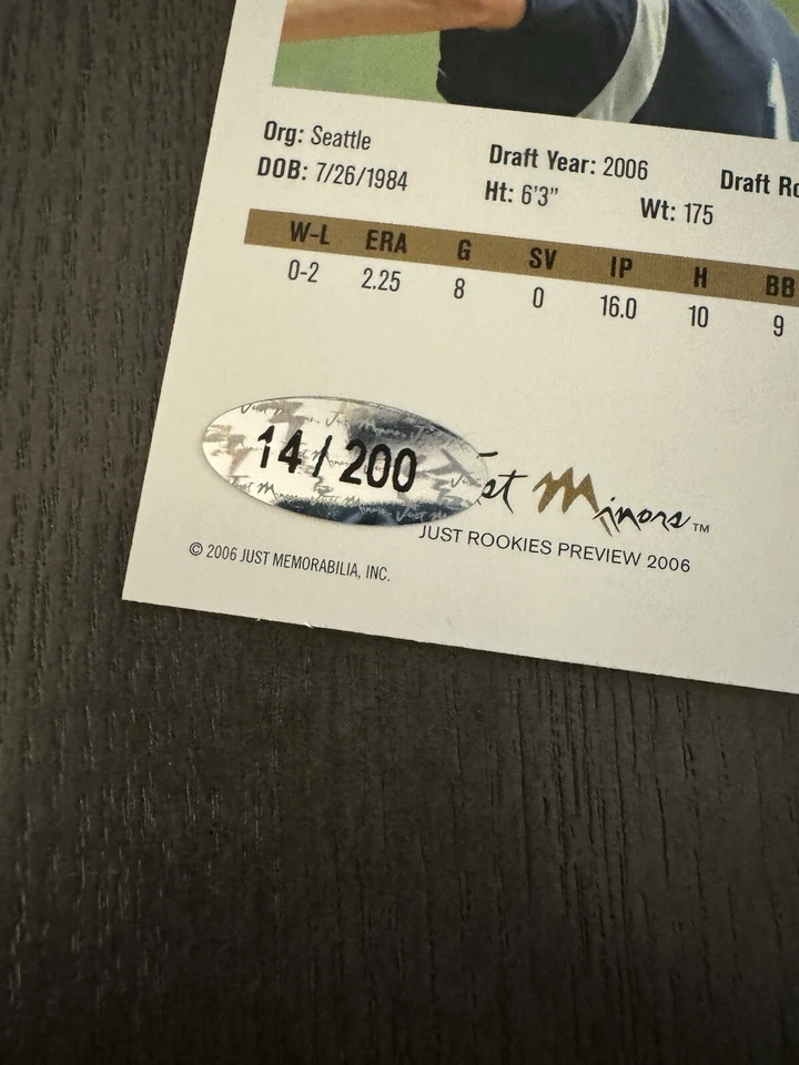 2006 Just Minors Rookies Preview Auto /200 #JRPr-11 BRANDON MORROW Signed Card - Image 3 of 3