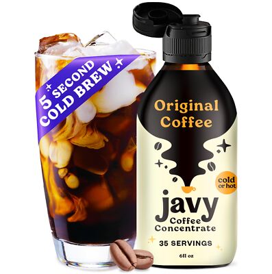 Javy Coffee 6 Fl Oz Premium Arabica Coffee Concentrate 35 Servings Iced Hot