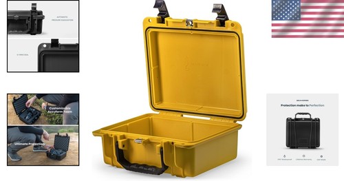 Rugged Waterproof Protective Case - 11.5 x 10.25 x 5.25 inches for Safe Gear ... - 第 2/10 張圖片