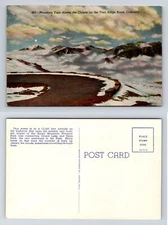 Mountain Tops Above Clouds Trail Ridge Road CO Postcard Linen Sanborn Unposted