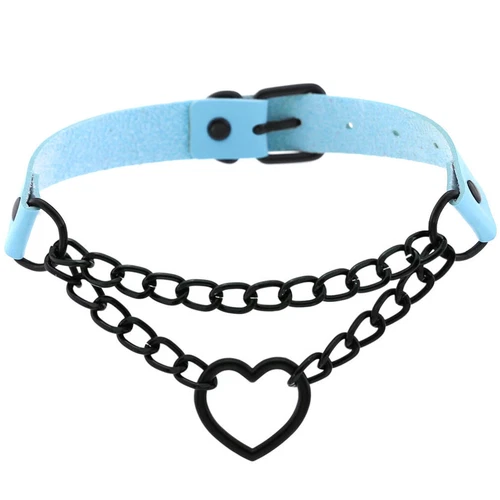 Neu Gothic PU Hip Hop Halsband Cosplay Zubehör Spleißen Kette Halsband Halskette - Bild 16 von 37